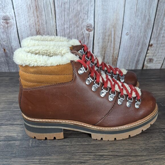 Clarks Orianna Alpine Tan Brown Warmlined Leather Women's Hiking Boots (READ) - Picture 11 of 16